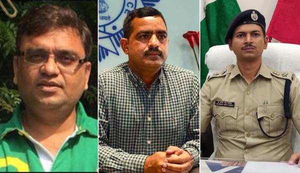 rajiv mishra pravin tripathi bholanath pandey ছবিতে (বাঁদিক থেকে) রাজীব মিশ্র, প্রবীণ ত্রিপাঠী ও ভোলানাথ পান্ডে।