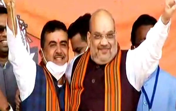 Suvendu Adhikari with Amit Shah Midnapore 