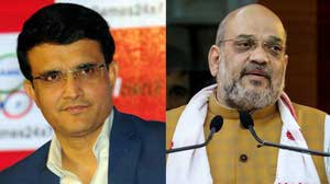 সৌরভ গাঙ্গুলি - অমিত শাহ