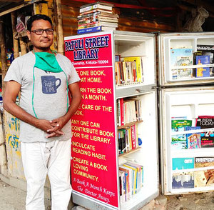 patuli satyajit roy park street fridge library পাটুলি স্ট্রীট লাইব্রেরি