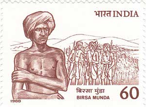 birsa munda indian stamp 1988
