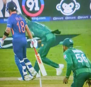 Kl Rahul wicket no ball Ind Pak t20 match 2021