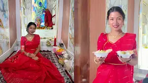 Ami Rachana Laxmi পুজোর কাজে ব্যস্ত রচনা