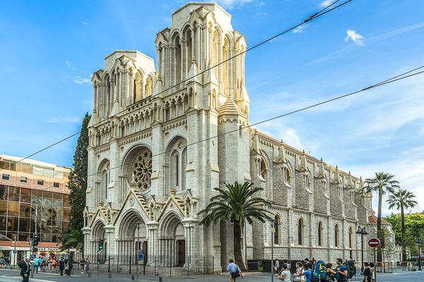 notre dame nice ফ্রান্সের নিসে নোত্র দাম গির্জা।